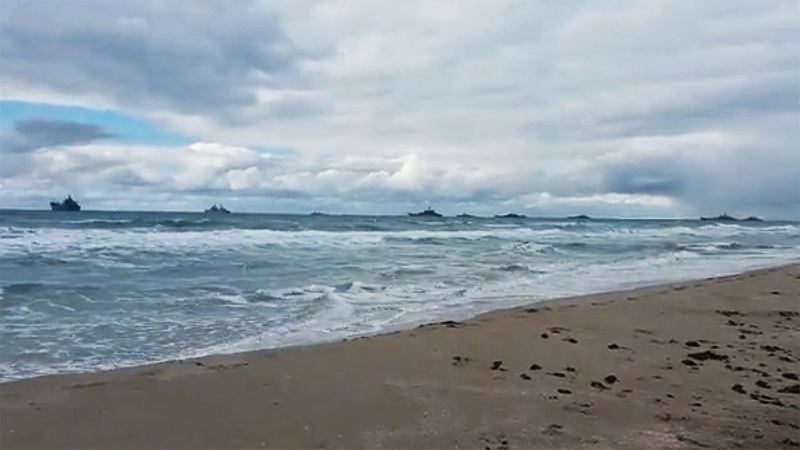 Russian Amphibious Assault Ship Armada Seen Off Crimea As Fears Of Odessa Beach Landing Grow