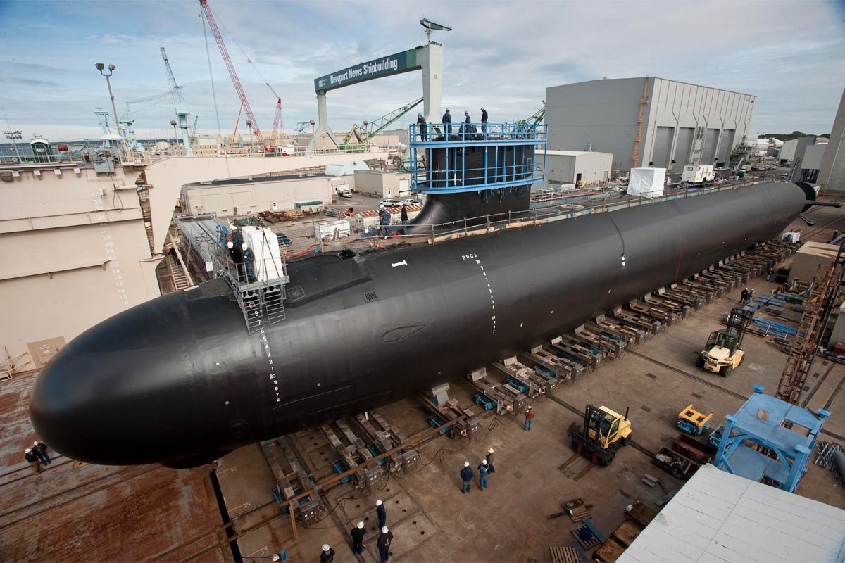 A Virginia class sub under construction. These are massive boats compared to their diesel electric counterparts.